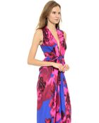 Thakoon Plunge Front Gown - Cobalt/Fuchsia - Lyst