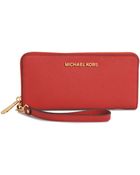 Michael Kors Jet Set Travel Tech Continental Wallet - Lyst