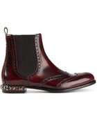 Dolce & Gabbana Brogue Chelsea Boots - Lyst