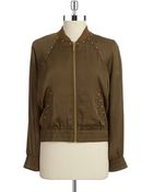 MICHAEL Michael Kors Petite Stud Embellished Jacket - Lyst