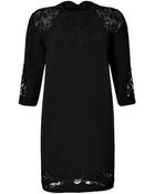 Ermanno Scervino Shift With Crochet Lace Paneling - Lyst