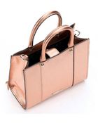 Rebecca Minkoff Rose Gold Leather 'Mab' Convertible Mini Satchel - Lyst