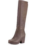 Eileen Fisher Ivy Leather Knee Boot - Lyst