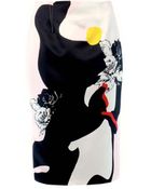 Prabal Gurung Printed Satin Pencil Skirt - Lyst