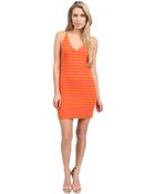 Nicole Miller Striped Dress - Lyst