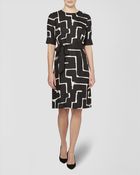 Jaeger Zig Zag Print Dress - Lyst