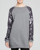 DKNY Sequin Sleeve Pullover - Lyst