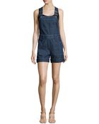 Stella McCartney Short Denim Overall Jumpsuit - Lyst