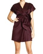Balenciaga Dress Short Sleeves Satin With Bow Detail - Lyst