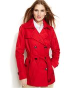 Michael Kors Michael Double-Breasted Belted Trench Coat - Lyst