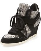 Ash Bisou Snakeprint Wedge Sneaker - Lyst