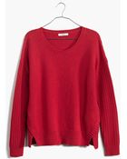 Madewell Texturemix Pullover Sweater - Lyst