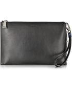 Jil Sander Edgy Black Leather Pouch - Lyst