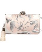 Alexander McQueen Skull & Embroidered Duchesse Clutch - Lyst