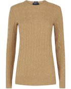 Polo Ralph Lauren Julianna Cable Knit Cashmere Jumper - Lyst