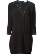 Iro Crepe Lace Inserts Dress - Lyst