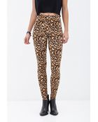 Forever 21 Leopard Print Leggings - Lyst