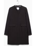 Mango Wool-Blend Straight-Cut Coat - Lyst
