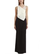 3.1 Phillip Lim Front Draped Gown With Contrast Color Skirt - Lyst