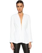 Cushnie et Ochs Matte Viscose-Blend Gathered Jacket - Lyst