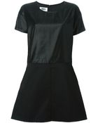 Mm6 By Maison Martin Margiela Panelled Flared Dress - Lyst