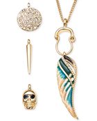 Rachel Rachel Roy Gold-Tone Interchangeable Charm Pendant Necklace Set - Lyst