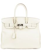 Hermes Authentic Pre-Owned Ivory Veau Swift Leather Birkin 35Cm Phw - Lyst