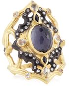 Armenta Midnight Large Iris Scroll Ring - Lyst