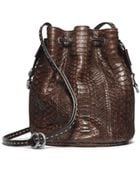 Michael Kors Julie Small Drawstring Python Crossbody - Lyst