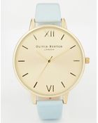 Olivia Burton Big Dial Powder Blue Watch - Lyst