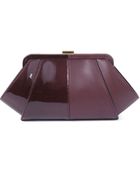 Zac Zac Posen Leather Split Patent Clutch - Lyst