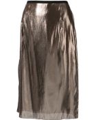 Lanvin Metallic Skirt - Lyst