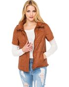 Akira Black Label Puffy Vest W/ Removable Sleeves - Lyst