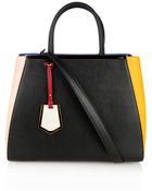 Fendi 2Jours Leather Tote - Lyst