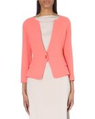 Armani Wool-crepe Peplum Jacket - Lyst