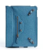Balenciaga Turquoise Leather Buckle Detail Ipad Case - Lyst