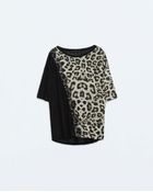 Zara Combined Printed Linen T-Shirt - Lyst