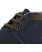 River Island Navy Contrast Panel Lace Up Mid Tops - Lyst