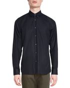 Jil Sander Bluff Collar Dress Shirt - Lyst