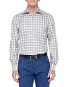 Kiton Long-Sleeve Plaid Shirt - Lyst