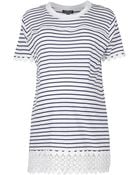 Topshop Maternity Stripe Lace Panel Tee - Lyst