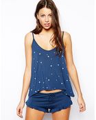 Wildfox Up All Night Cami Pj Set with Ruffle Short - Lyst