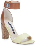 French Connection Katrin Ankle-Strap Leather Sandals - Lyst