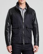 Michael Kors Leather Combo Bomber Jacket - Lyst