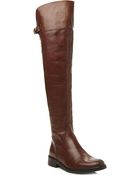 Dune Black Trinnie Over-The-Knee Leather Boots - Lyst