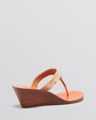 Tory Burch Thong Wedge Sandals Cameron - Lyst