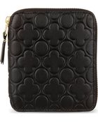 Comme Des Garçons Zip Around Embossed Leather Wallet - Lyst