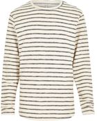 River Island Ecru Stripe Loopback Long Sleeve Top - Lyst