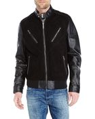 Just Cavalli Perforated Leather Jacket - Lyst
