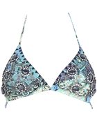 River Island Blue Embellished Triangle Bikini Top - Lyst